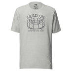 Hold On Hope for the Best – Funny Retro Playground T-Shirt – gray – grmbl tees