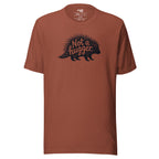 Funny Introvert Graphic T-shirt – Not a Hugger – heather clay – grmbl tees