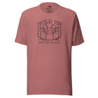 Hold On Hope for the Best – Funny Retro Playground T-Shirt – mauve – grmbl tees