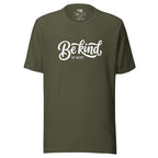 Be Kind (of Quiet) Sarcastic Graphic Introvert T-Shirt – military green – grmbl tees