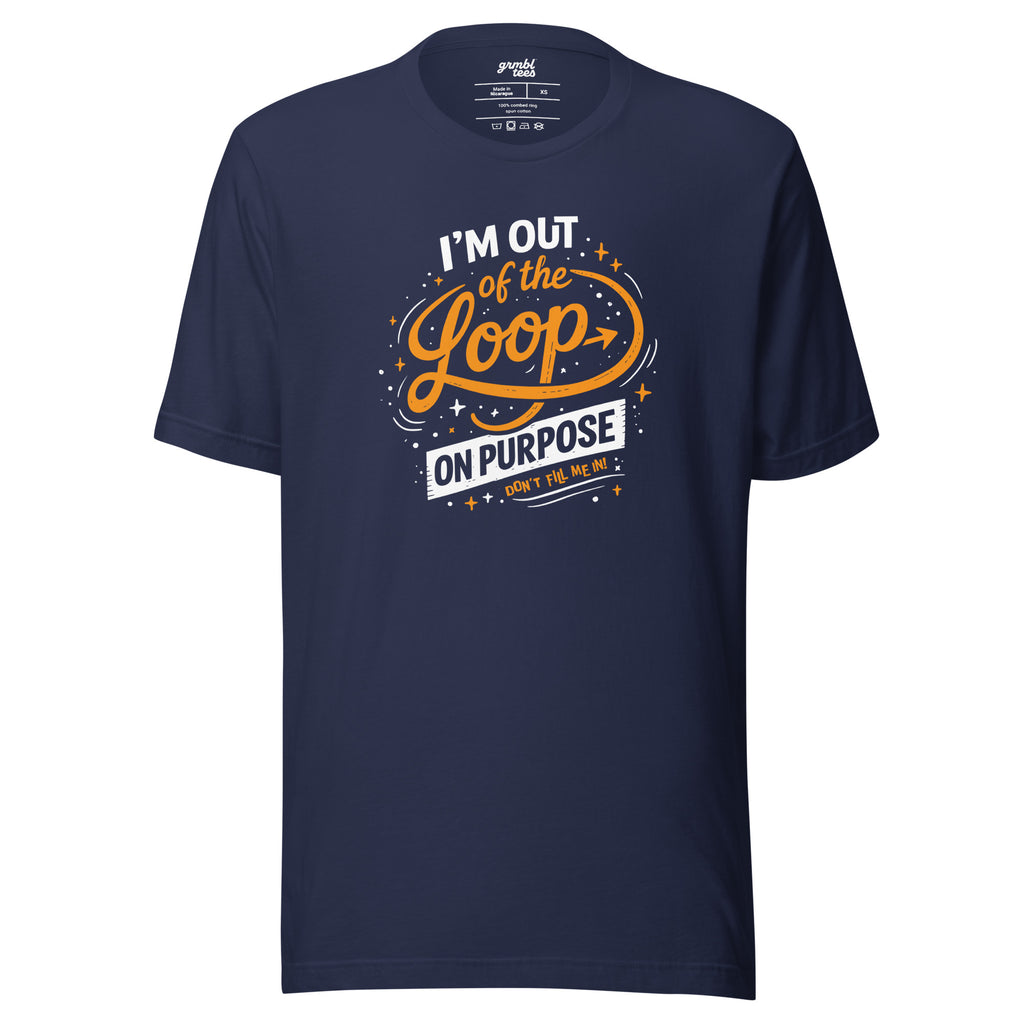 Out of the loop - graphic t-shirt navy