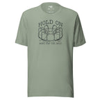 Hold On Hope for the Best – Funny Retro Playground T-Shirt – sage – grmbl tees