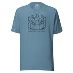 Hold On Hope for the Best – Funny Retro Playground T-Shirt – blue – grmbl tees