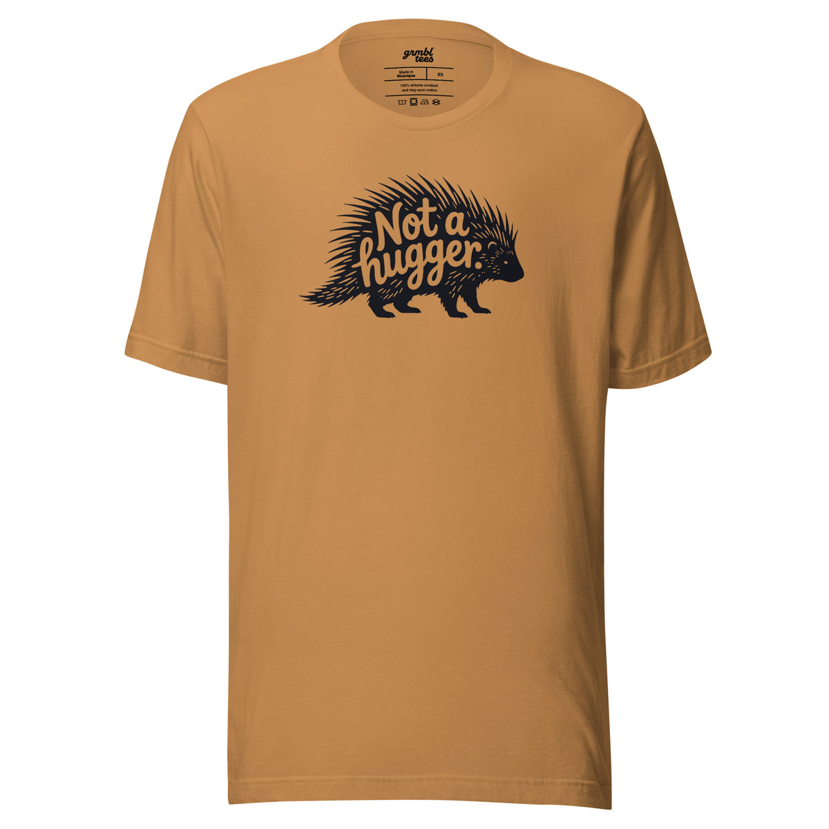 Funny Introvert Graphic T-shirt – Not a Hugger – toast – grmbl tees