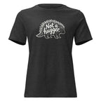 Funny Introvert T-Shirt for Women – Not a Hugger – dark gray – grmbl tees