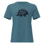 Funny Introvert T-Shirt for Women – Not a Hugger – deep teal – grmbl tees