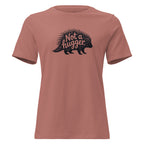 Funny Introvert T-Shirt for Women – Not a Hugger – mauve – grmbl tees