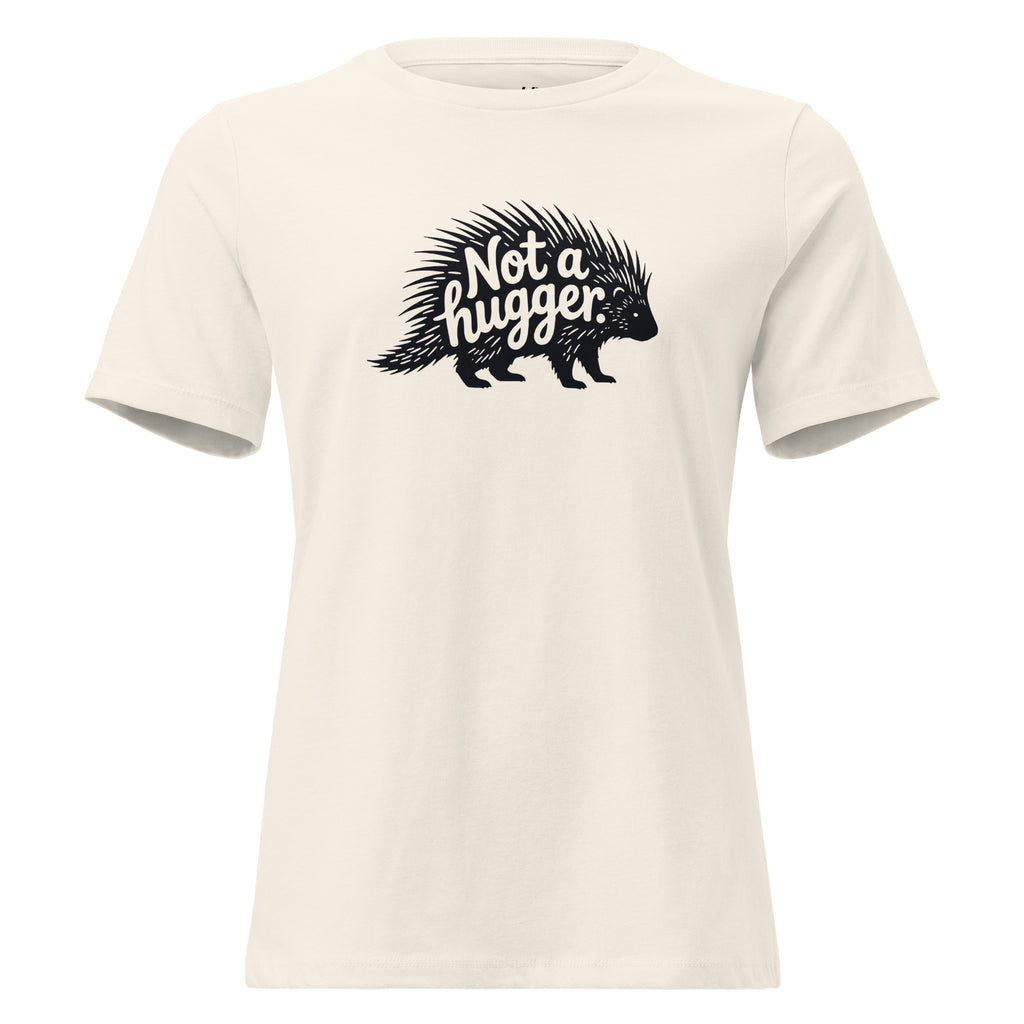 Funny Introvert T-Shirt for Women – Not a Hugger – natural – grmbl tees